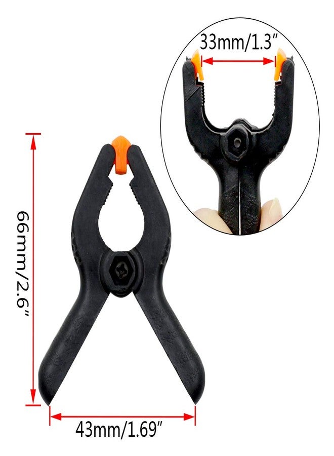 Luomorgo 20pcs Adjustable Nylon Mini Spring Clamps 2 inch Muslin Clamps for Photo Studio Backdrops Woodworking DIY Projects (2inch) - Image 3