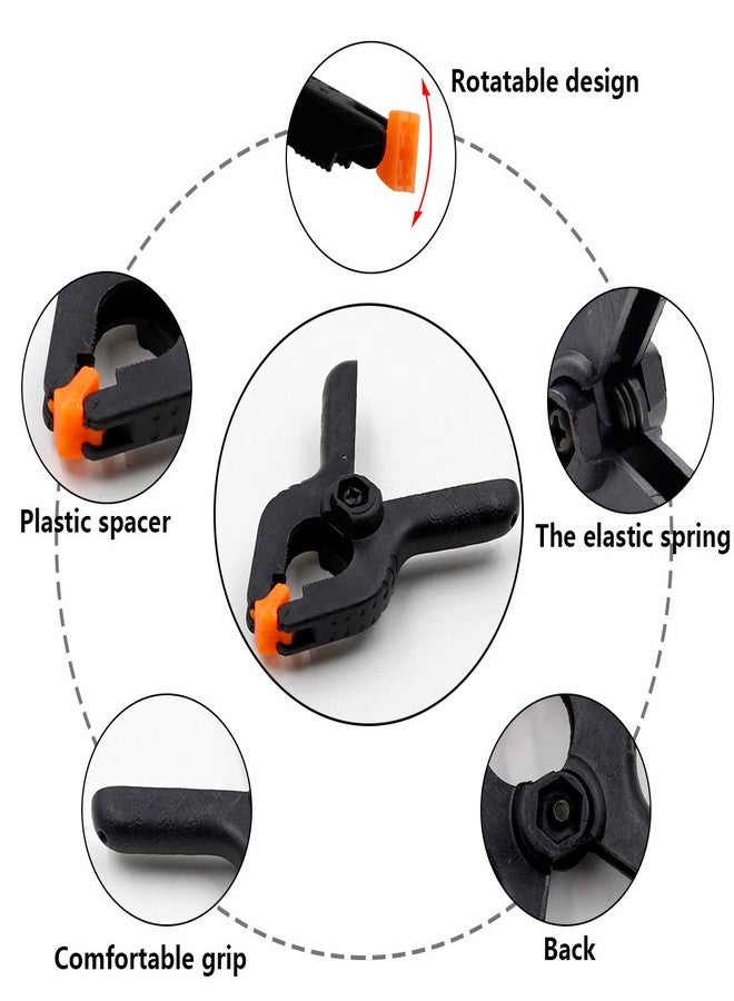 Luomorgo 20pcs Adjustable Nylon Mini Spring Clamps 2 inch Muslin Clamps for Photo Studio Backdrops Woodworking DIY Projects (2inch) - Image 5