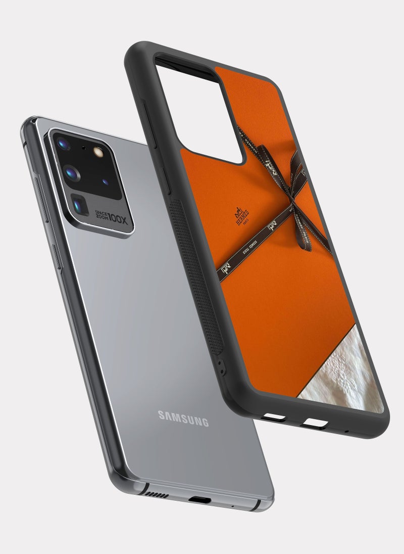 بكسلات كفر سامسونج جالكسي اس 20 الترا هيرميس برتقالي اسود - Image 2