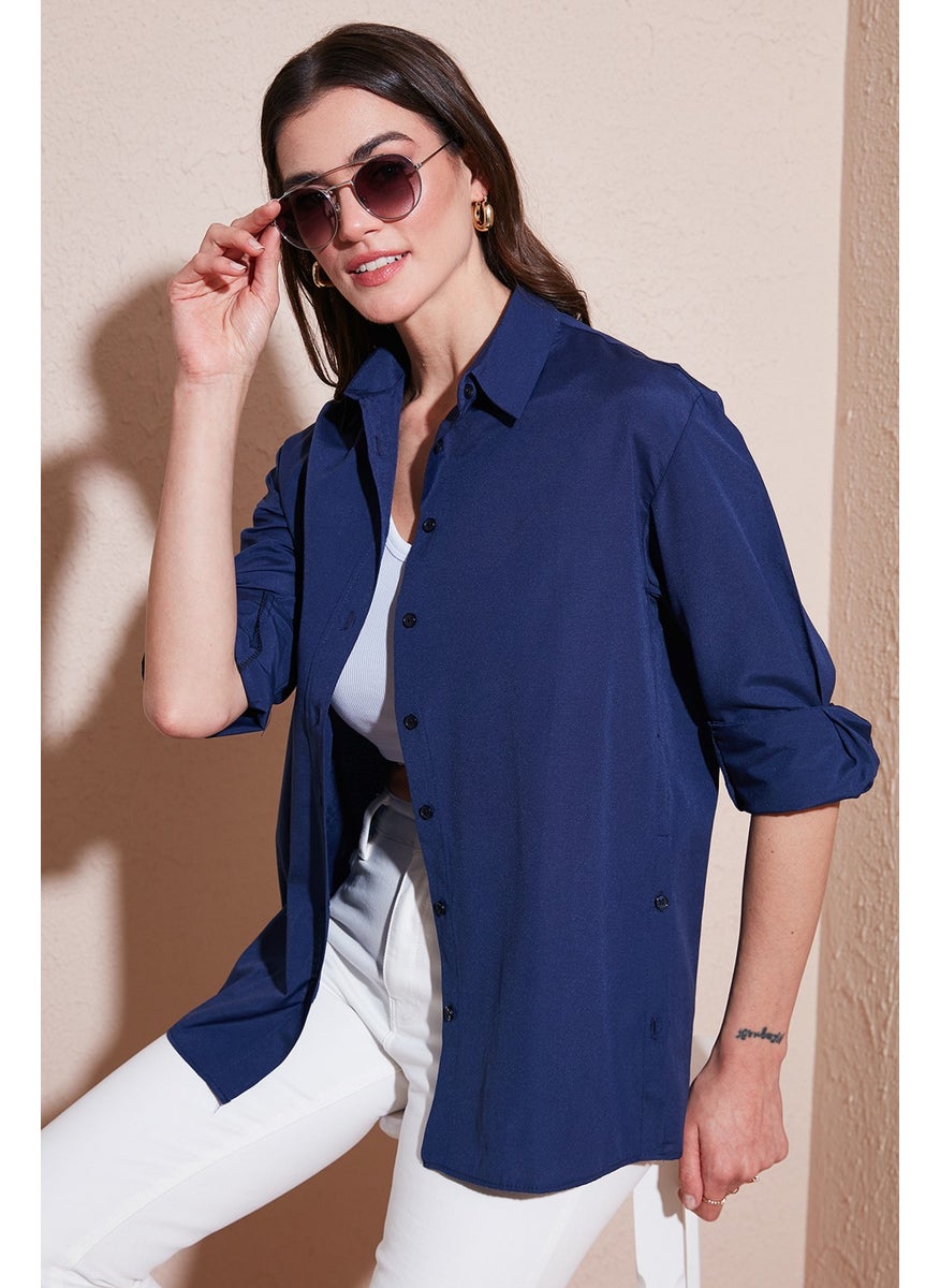 Cotton Regular Fit Buttonable Slit Detail Shirt Women's Shirt 6772920 - pzsku/Z2326A218EEF19E0009B0Z/45/_/1741257150/33751317-1fcd-4235-8220-ca3392d7ad77