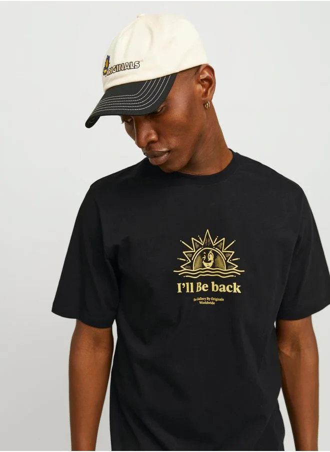 JACK & JONES Printed Crew Neck Combed Jersey T-Shirt