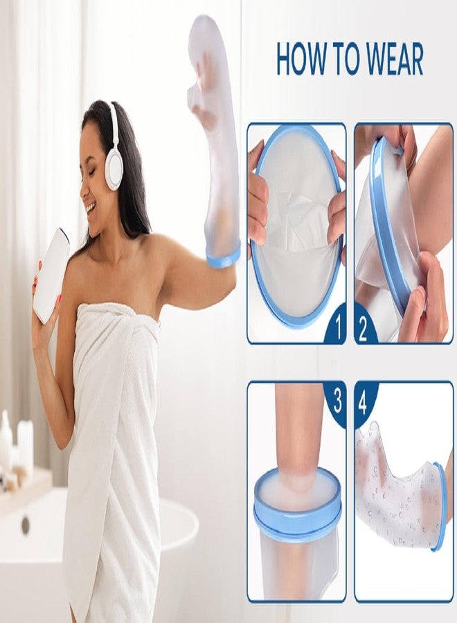 Aakarit Waterproof Arm Cast Cover for Shower Arm Long Full Watertight Seal Protector to Keep Wound & Bandages Dry - Reusable Cast Protector, Cast Bag, Cast Sleeve - Image 3