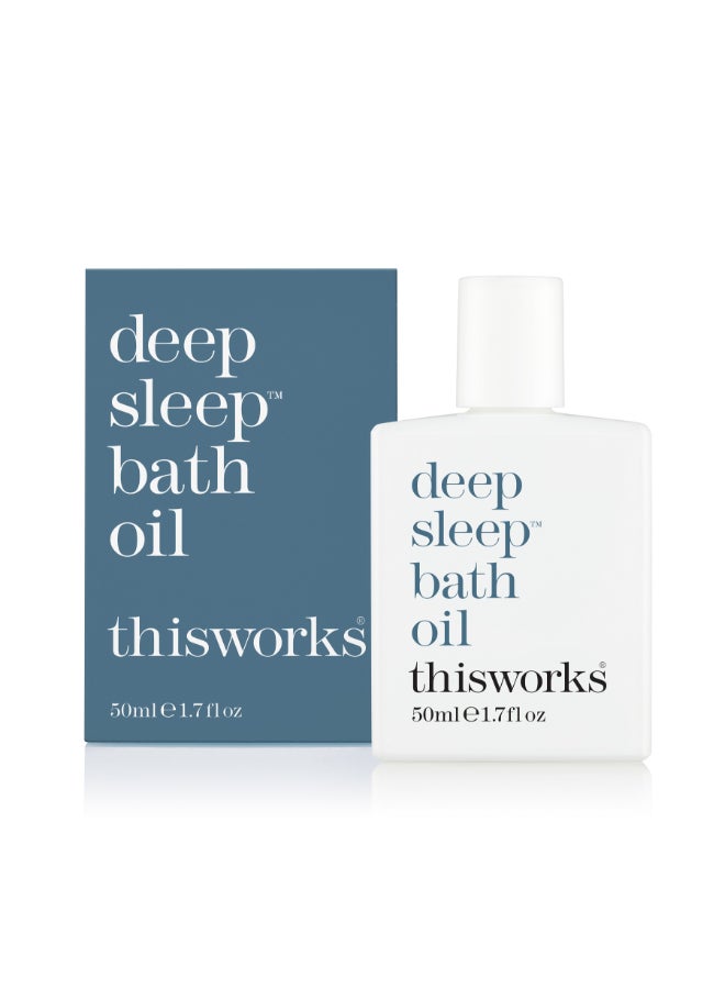 This Works Restful Deep Sleep Bath Oil - Infused with Calming Essential Oils, Promotes Relaxation & Softens Skin for a Soothing Evening Bath (50 ml) - Image 1