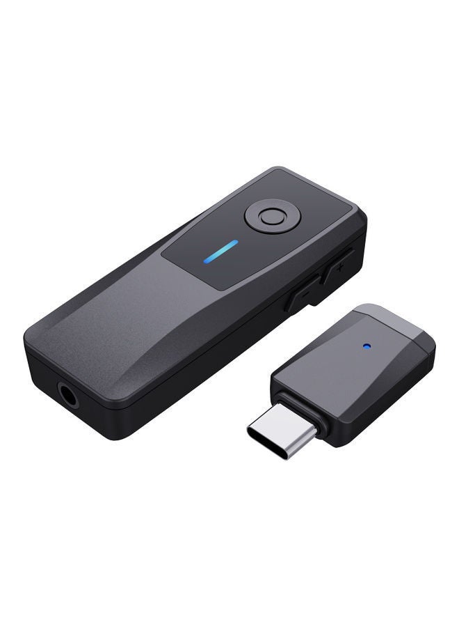 NIBEMINENT 2.4G Mini Clip-on Wireless Microphone System Plug and Play Transmission Range D10923-2—JA Black - Image 1