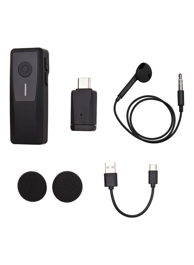 NIBEMINENT 2.4G Mini Clip-on Wireless Microphone System Plug and Play Transmission Range D10923-2—JA Black - Image 2