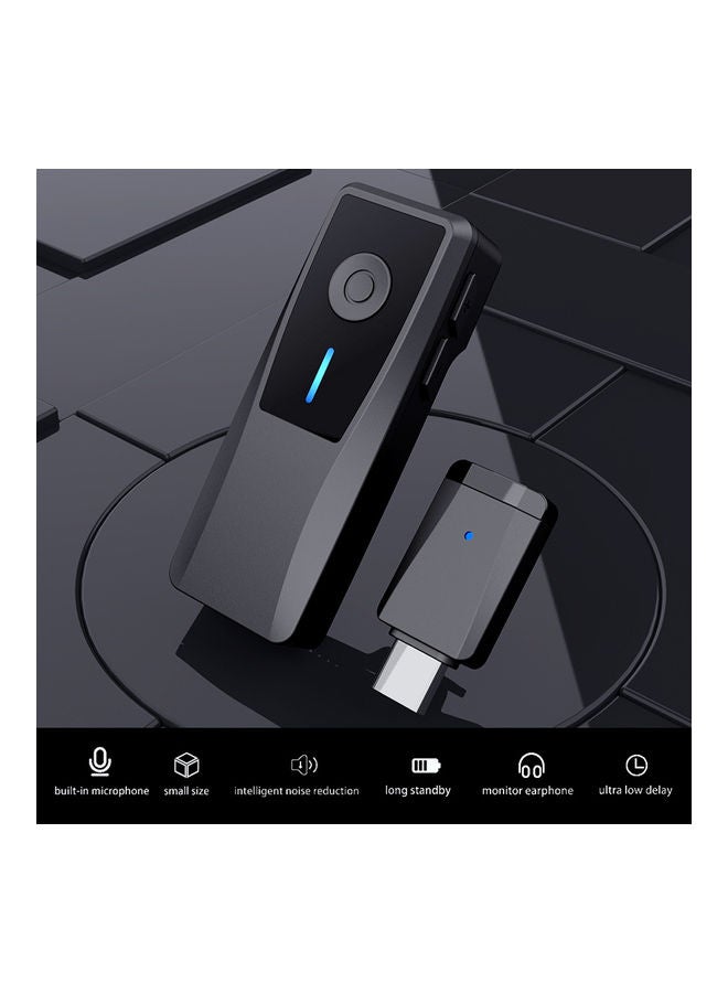 NIBEMINENT 2.4G Mini Clip-on Wireless Microphone System Plug and Play Transmission Range D10923-2—JA Black - Image 4