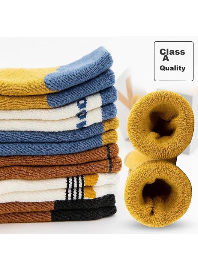 9i9 Baby Socks, Non-slip Mid-calf Socks For Infants, Newborn Cotton Socks, Terry Thickened, 3 Pairs, A367 Dinosaur - Image 2