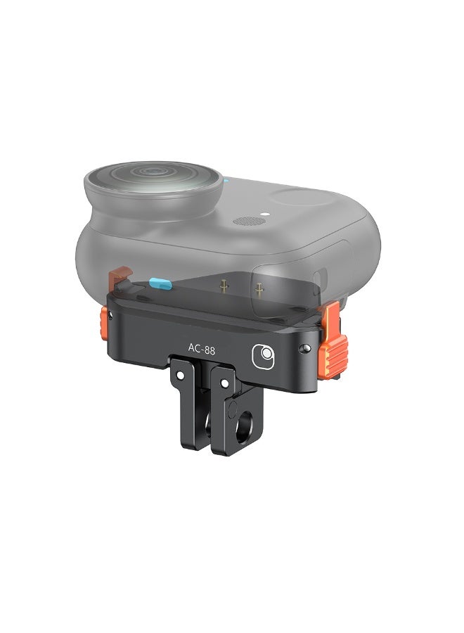 Aluminum Alloy Quick Release Charging Mount with Magnetic Attachment Type C Port 1/4 Screw Adapter for Insta360 GO Ultra - Image 1