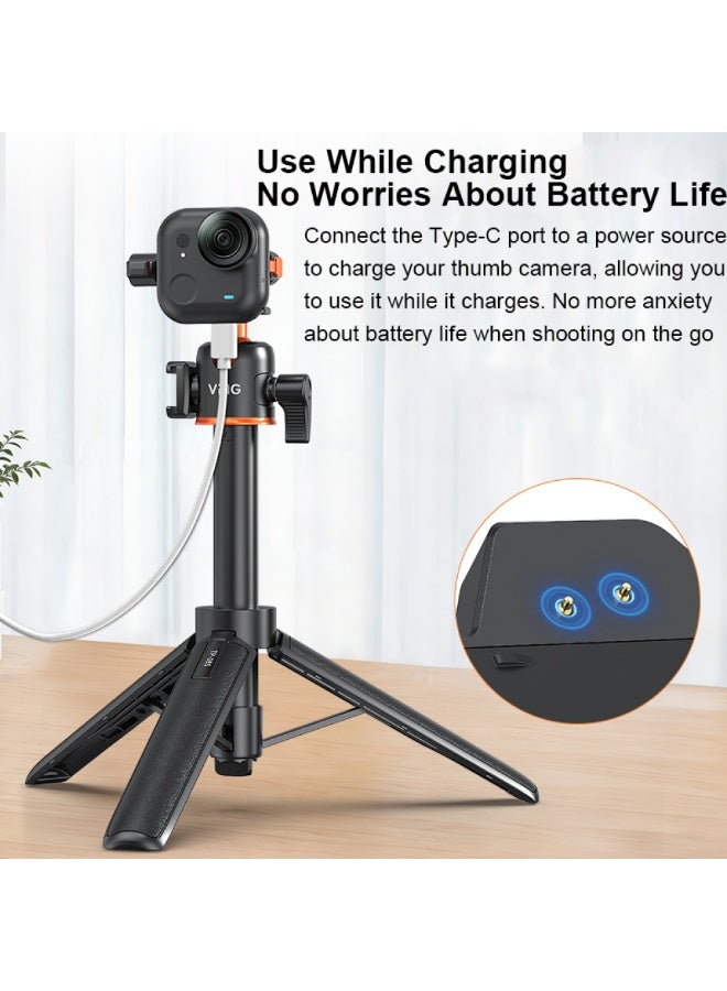 Aluminum Alloy Quick Release Charging Mount with Magnetic Attachment Type C Port 1/4 Screw Adapter for Insta360 GO Ultra - Image 5
