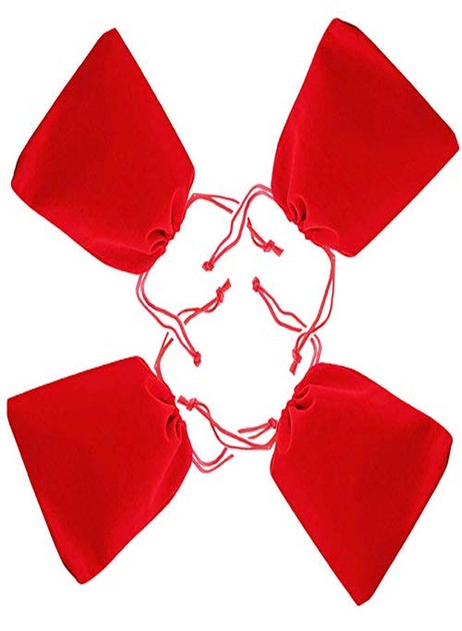 GYBest Best 50 Pack 3" X 4" Wholesale Promotion - Red Velvet Cloth Jewelry Pouches/Drawstring Bags (Red) - Image 2