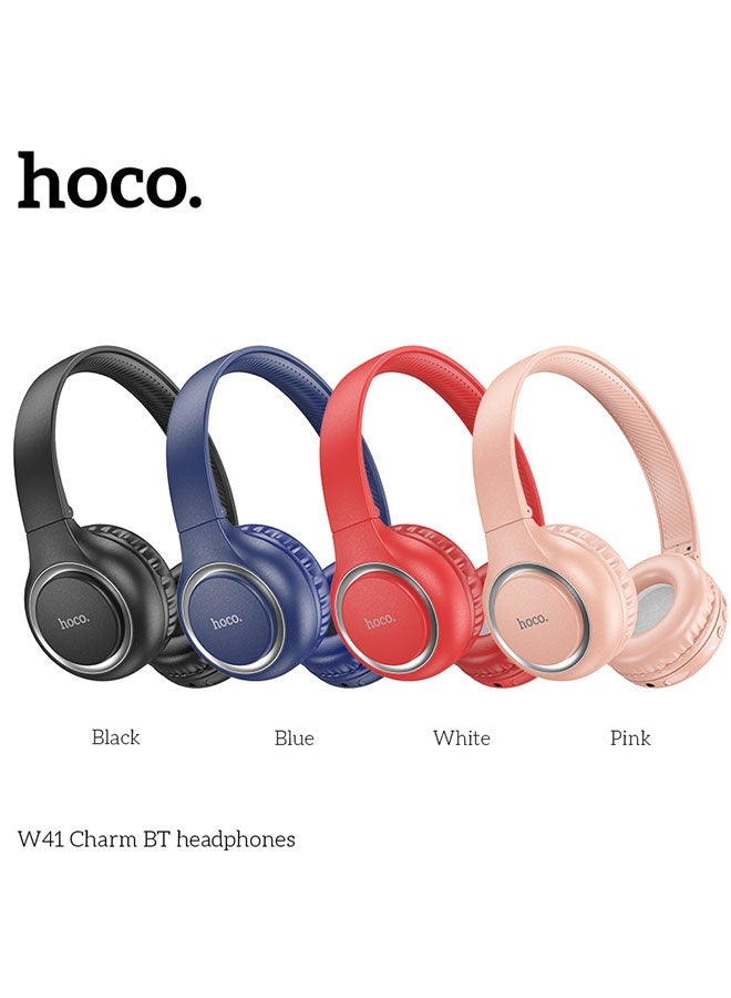 هوكو. سماعات W41 تشارم اللاسلكية والسلكية (وردية) - Image 3