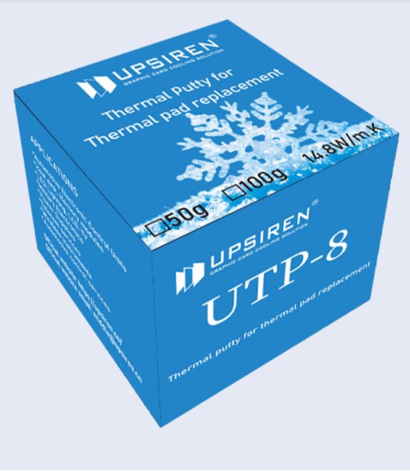 UPSIREN UTP-8 14.8w/mk Thermal Putty for VGA GPU IC Processor Rapid Cooling Thermal Pad Replacement Heat Blocking Putty High Performance (50, Grams) (50g) - Image 1