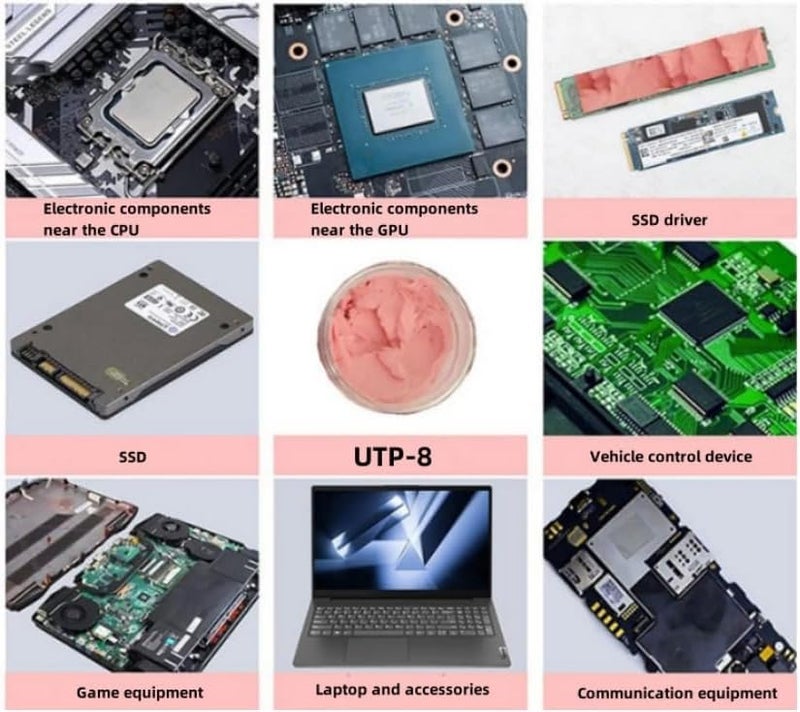 UPSIREN UTP-8 14.8w/mk Thermal Putty for VGA GPU IC Processor Rapid Cooling Thermal Pad Replacement Heat Blocking Putty High Performance (50, Grams) (50g) - Image 3