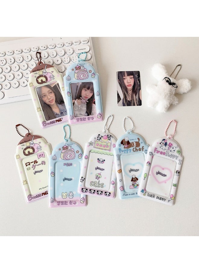 NIBEMINENT 1 - Piece Ideas Around Cultural And Creative Industries Kpop Photo Card Holder Pendant Key Chain ID Badge Holder ID Card Holder Photo Card Protector for School ID Office ID Access Card for Women Girls  - Image 2