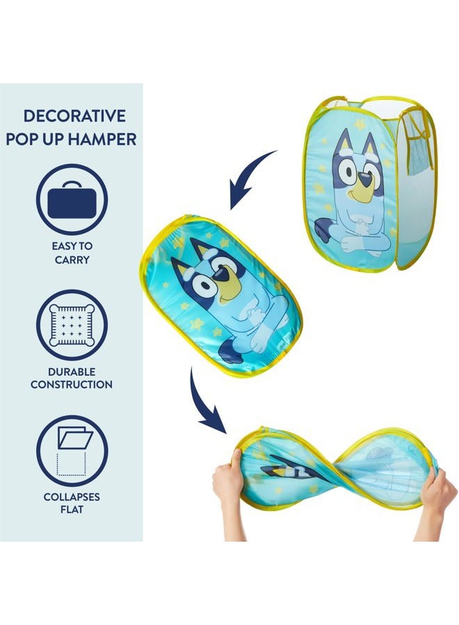 Idea Nuova Bluey 4 Piece Storage Solution Set with Pop Up Hamper, Collapsible Storage Trunk and 2 Nestable Storage Bins - Image 4
