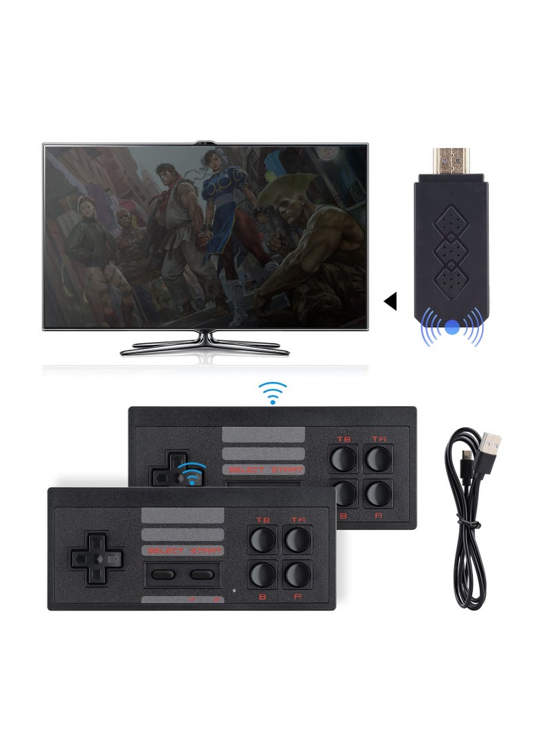 SYOSI - Wireless Mini Retro Game Console, 1500 Classic Games Handheld Classic Video Games Console Portable Gaming Device Compact Gaming Console with 2 Wireless Controllers for Family Fun Entertainment - Image 1