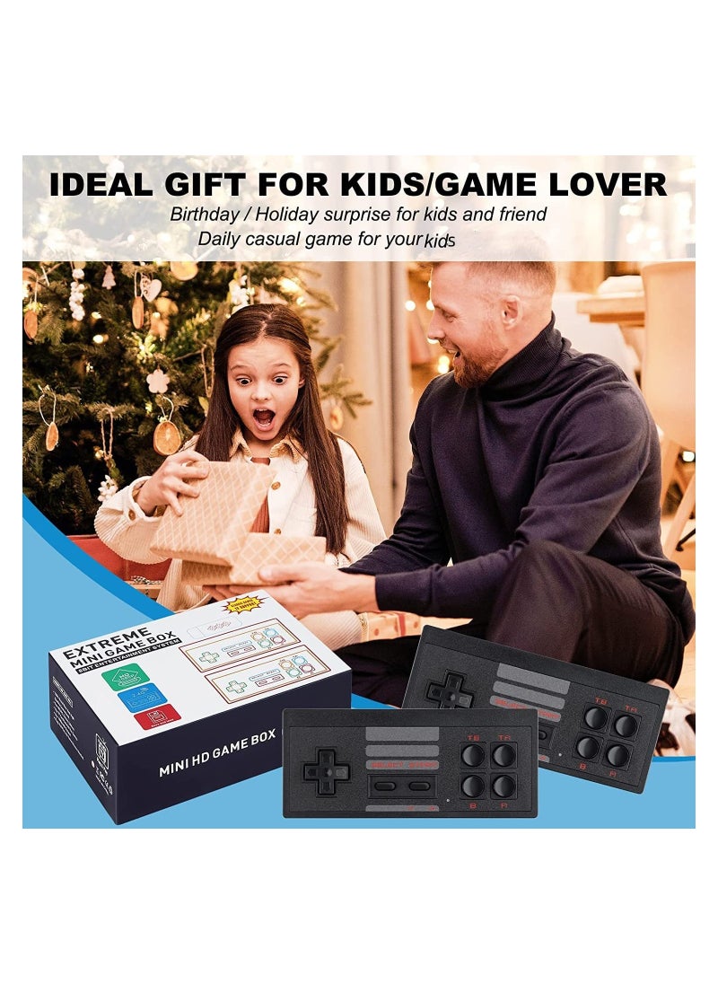 SYOSI - Wireless Mini Retro Game Console, 1500 Classic Games Handheld Classic Video Games Console Portable Gaming Device Compact Gaming Console with 2 Wireless Controllers for Family Fun Entertainment - Image 1