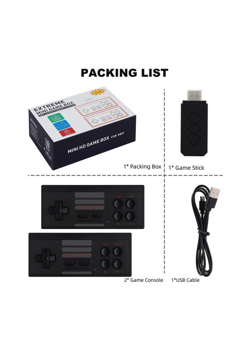 SYOSI - Wireless Mini Retro Game Console, 1500 Classic Games Handheld Classic Video Games Console Portable Gaming Device Compact Gaming Console with 2 Wireless Controllers for Family Fun Entertainment - Image 1