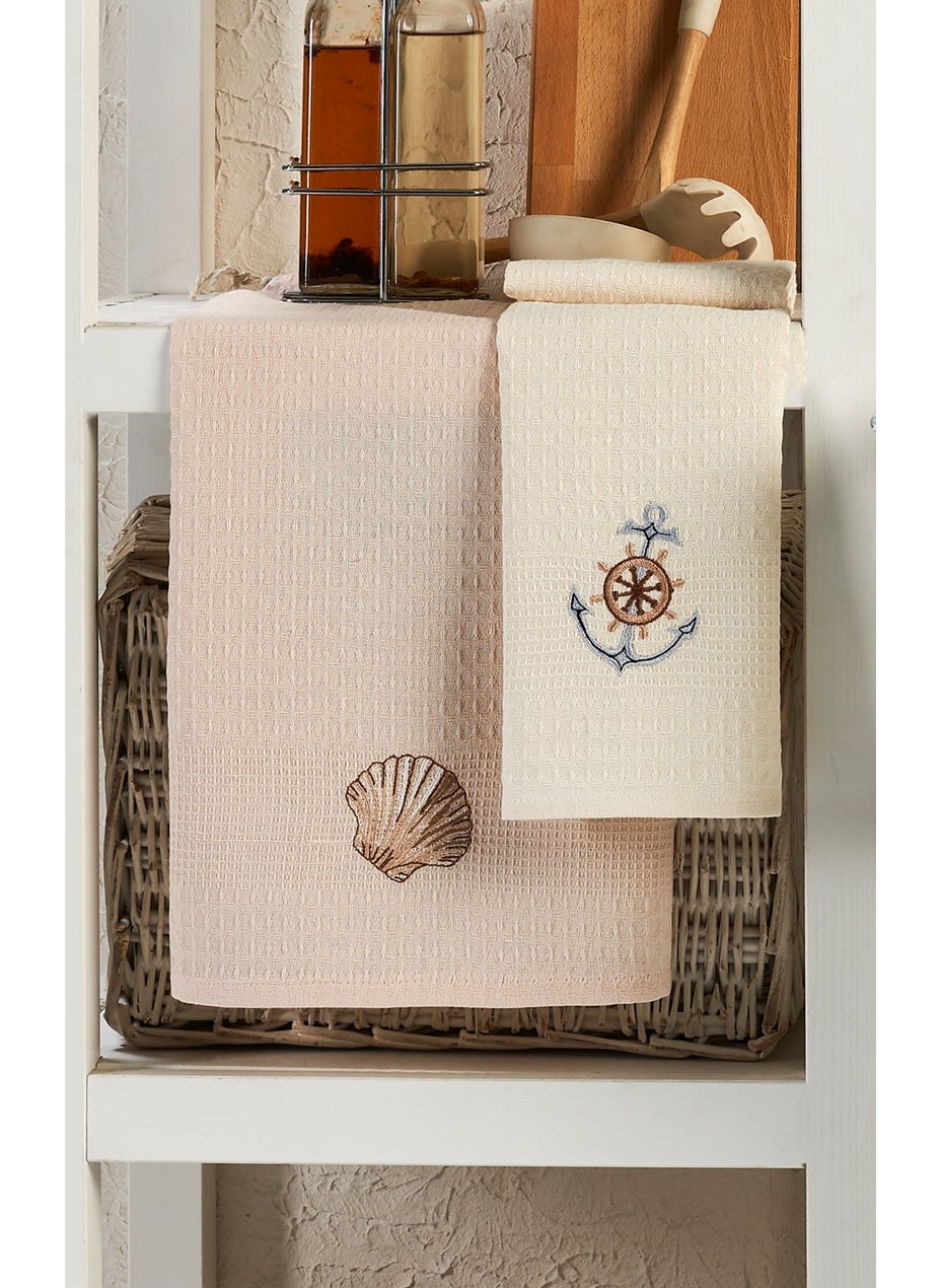 Eponj Home 6 Piece Drying Napkin Embroidered 40X60 Marine  - Image 3