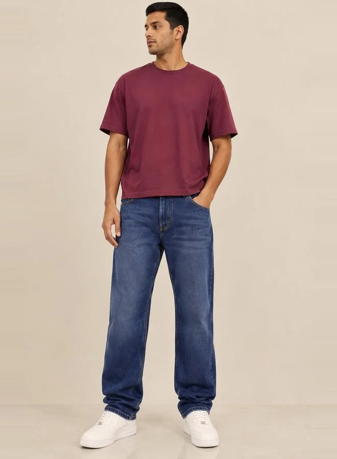 تايك تو Men Relaxed Fit Whisker Mid Rise Jeans By Falcon