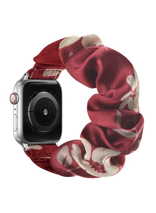 بيرفيي سوار فليكسي سولو لوب مرن لساعة أبل سيريز 6/SE/5/4/3/2/1 أبيض أحمر - Image 2