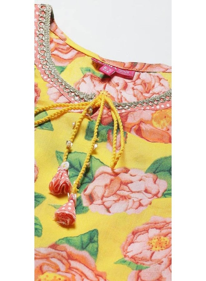 BIBA GIRL PRINTED NARROW KID(KW4988_YELLOW_11) - Image 2