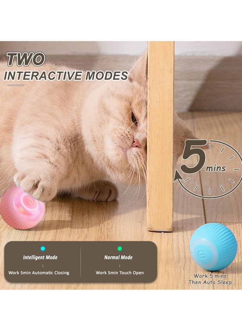 RTYY لعبة كرة القطط التفاعلية، ألعاب القطط الذكية مع أضواء LED، كرة متدحرجة متحركة تلقائيًا للقطط الداخلية، لعبة القطط التلقائية - Image 3