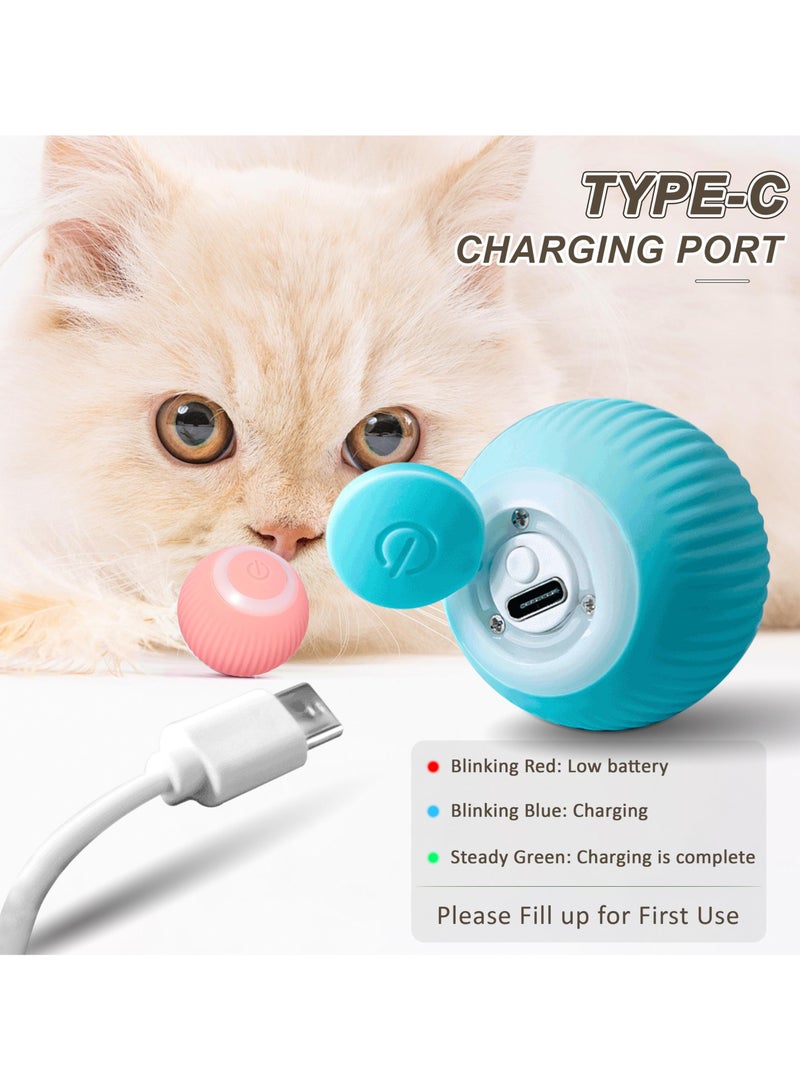 RTYY لعبة كرة القطط التفاعلية، ألعاب القطط الذكية مع أضواء LED، كرة متدحرجة متحركة تلقائيًا للقطط الداخلية، لعبة القطط التلقائية - Image 4