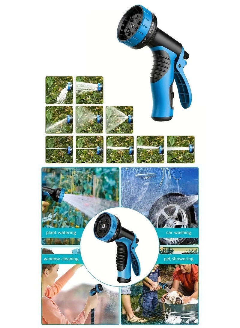 Manhua 50 ft expandable garden hose,with 10 function nozzle spray,light flexible water pipe,with durable foldable latex core and solid brass fittings - Image 4