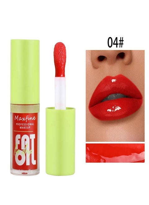 Lip oil, moisturizing gloss lipstick transparent lip care (04 #)