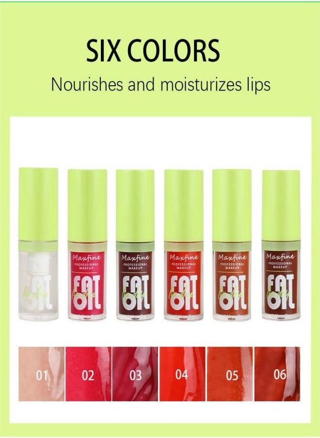 Lip oil, moisturizing gloss lipstick transparent lip care (04 #)