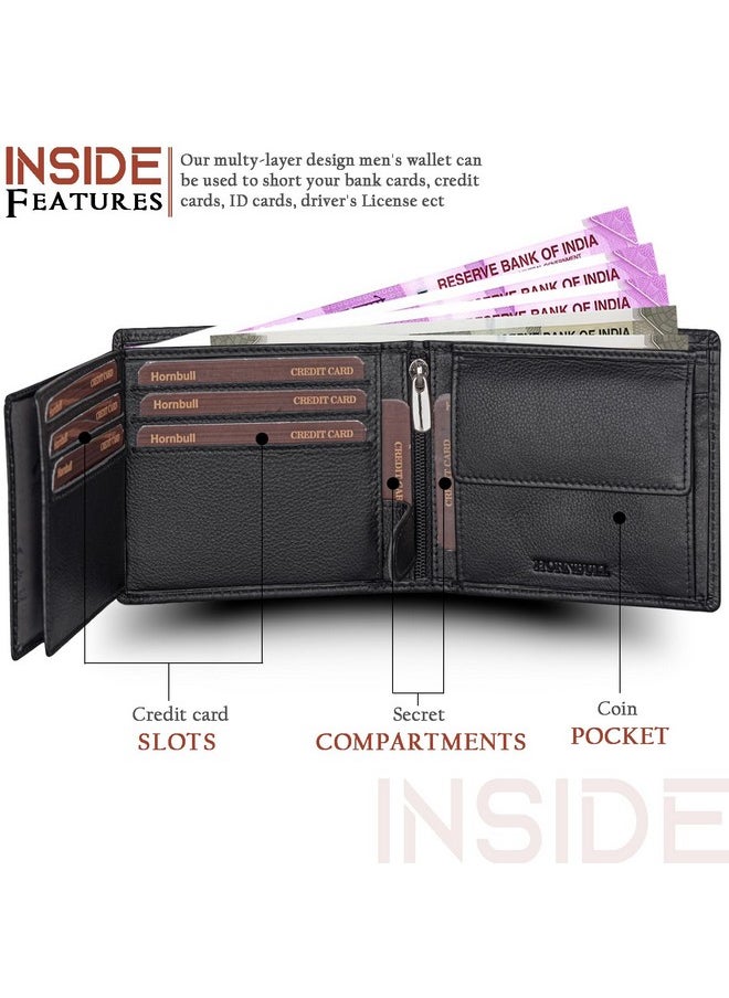 HORNBULL HORNBULL Themes Black RFID Blocking Leather Wallet for Men | Wallets Men Leather  - Image 4