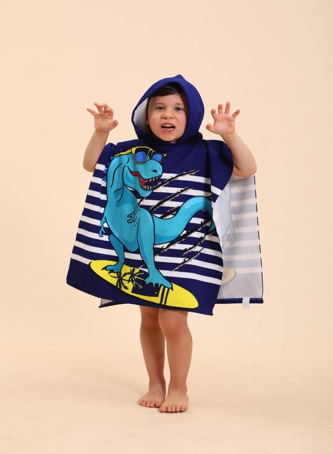TEHALK Dinosaur Hooded Towels for Kids/Toddler/Boys/Girls, Poncho Beach Towels for Pool/Swimming, Towel Robes/Wearable Towel for Kids 2-10 - Image 2