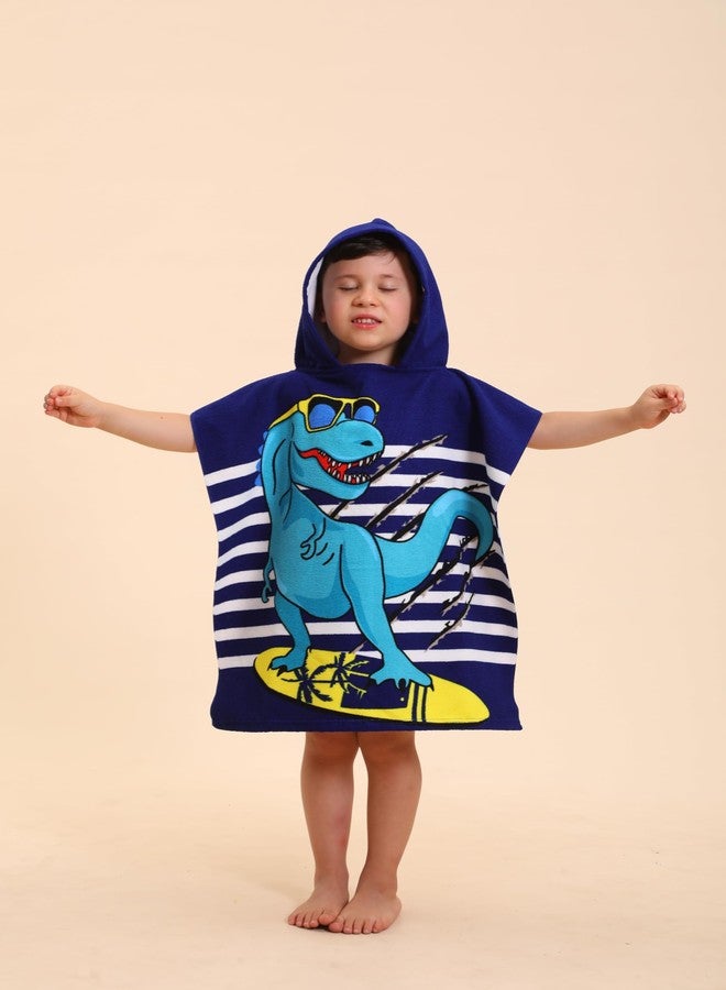 TEHALK Dinosaur Hooded Towels for Kids/Toddler/Boys/Girls, Poncho Beach Towels for Pool/Swimming, Towel Robes/Wearable Towel for Kids 2-10 - Image 1