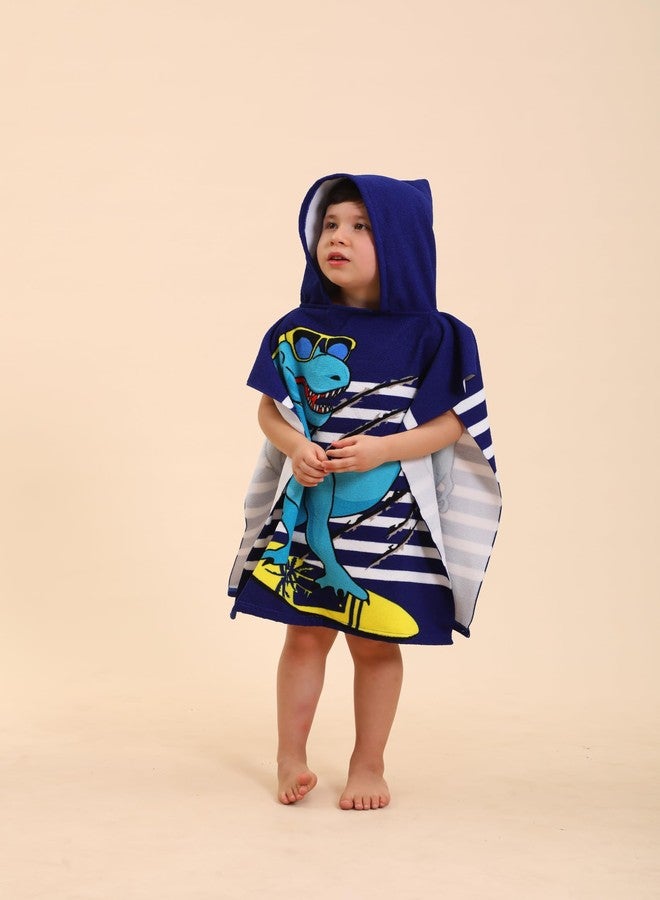 TEHALK Dinosaur Hooded Towels for Kids/Toddler/Boys/Girls, Poncho Beach Towels for Pool/Swimming, Towel Robes/Wearable Towel for Kids 2-10 - Image 3