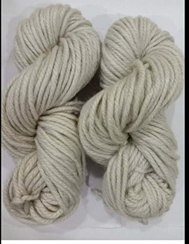 NTGS GANGA Knitting Yarn Thick Chunky Wool, 200 gm Best Used with Knitting Needles, Crochet Needles Wool Yarn for Knitting. by GANGA Shade Colour Light Muddy White - Image 4