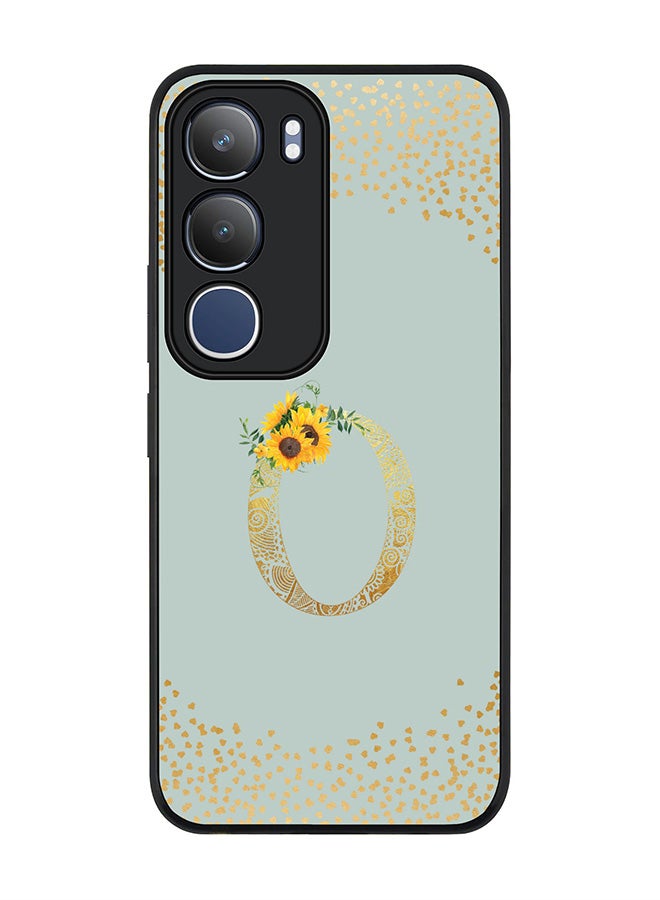 Stylizedd For vivo Y19s / Y19s Pro Case,Slim fit Camera Protection, Shockproof Thin Phone cover  - Custom Floral Monogram - O  (Light Grey )