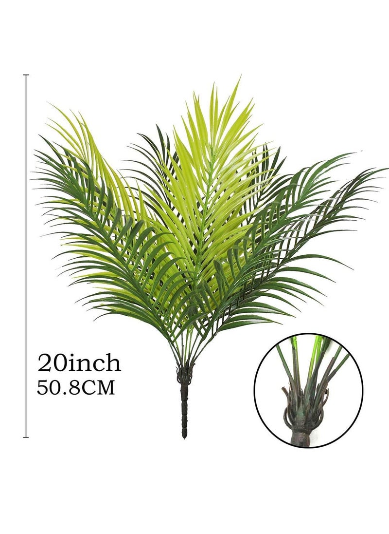 Generic ARICKDECOR Beautiful Decorative Artificial Areca Plants with 9 Leaves Without Pot 50 cm Total Height Green  - Image 3