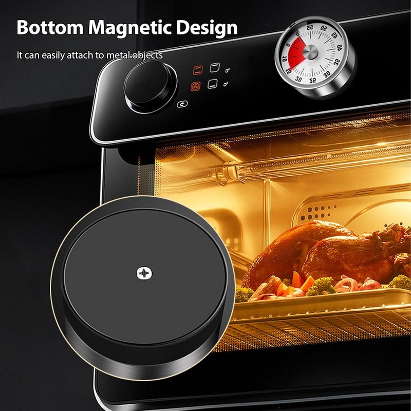 Visual Kitchen Timer Magnetic Mechanical Loud Alarm Reminder Tool for Cooking Baking Learning - Image 4