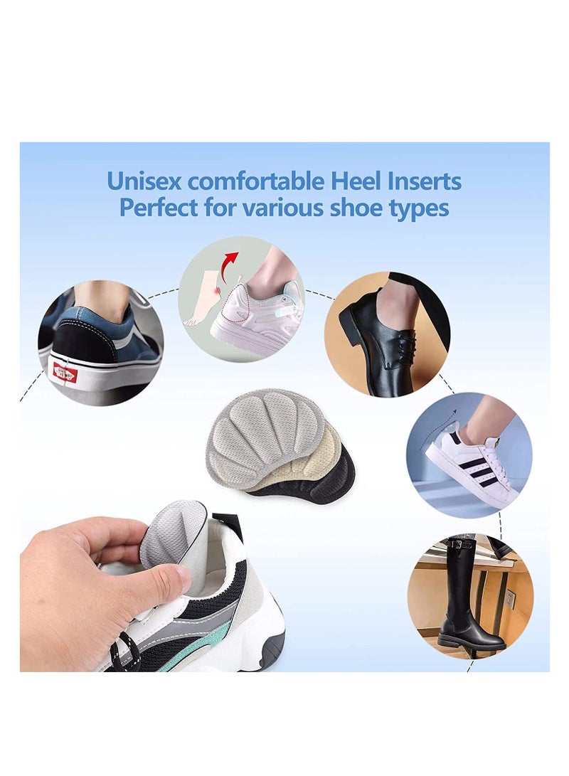Heel Grips Liner Cushions Insole, 12 Pieces Shoes Insert Pads for Loose Too Big Shoes Prevent Rubbing Blisters Slip Filler Improve Shoe Fit and Comfort for Men Women - Image 2