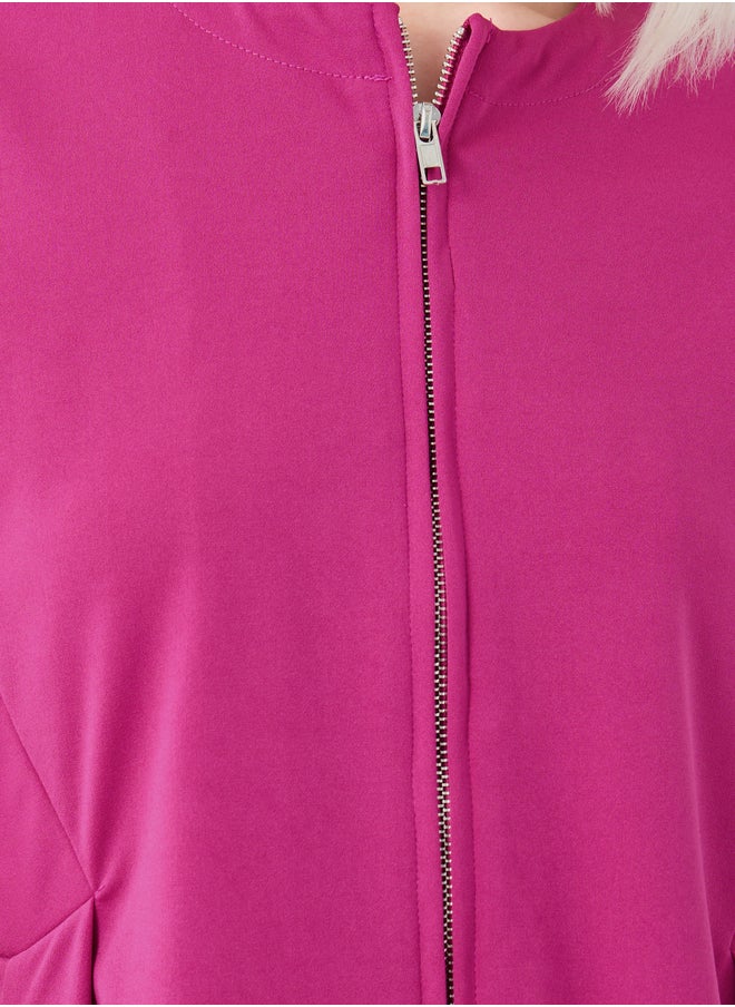 Take Two Take Two Solid Pleated Longline Blouse with Zipped Detail  - Image 3