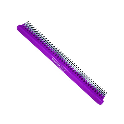 Scarlet Line Professional 3 Row Styling and Detangling Wet Hair Comb, Tame and Tease Hair Comb for Men and Women Hair Back Coming, Purple - Image 2