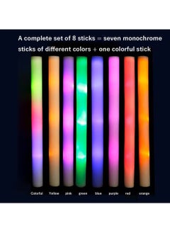 ELIKLIV 【Explosive Luminous Party Supplies】7 colors plus 1 flashing foam glow stick, light up all kinds of parties! It is suitable for weddings, birthdays, concerts and other scenes, and is a must-have for holiday seasons. Reusable, easily replaceable battery, lasts 6 - 8 hours. Safe and environmentally friendly, 3 years old+ available, easy to operate and protected,  - Image 2