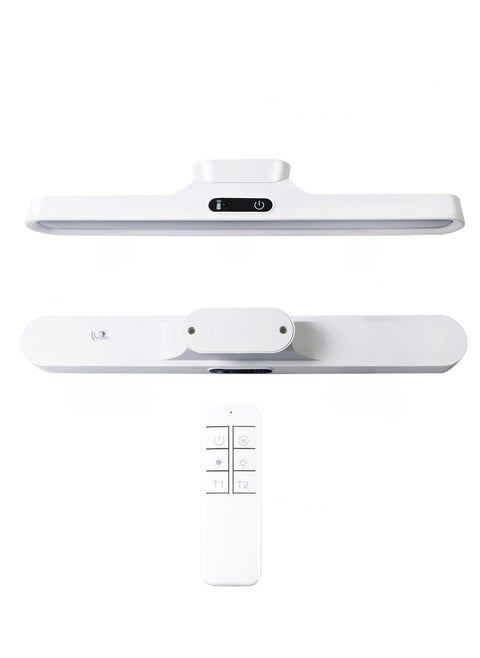 Touch Rechargeable Under Cabinet LED Light, 32Cm,  With Remote Control, Dimmable With 3 Color Modes, USB-Powered, Ideal For Wall Shelves, Closets, Mirrors, Bedside And Kitchen Lighting, White