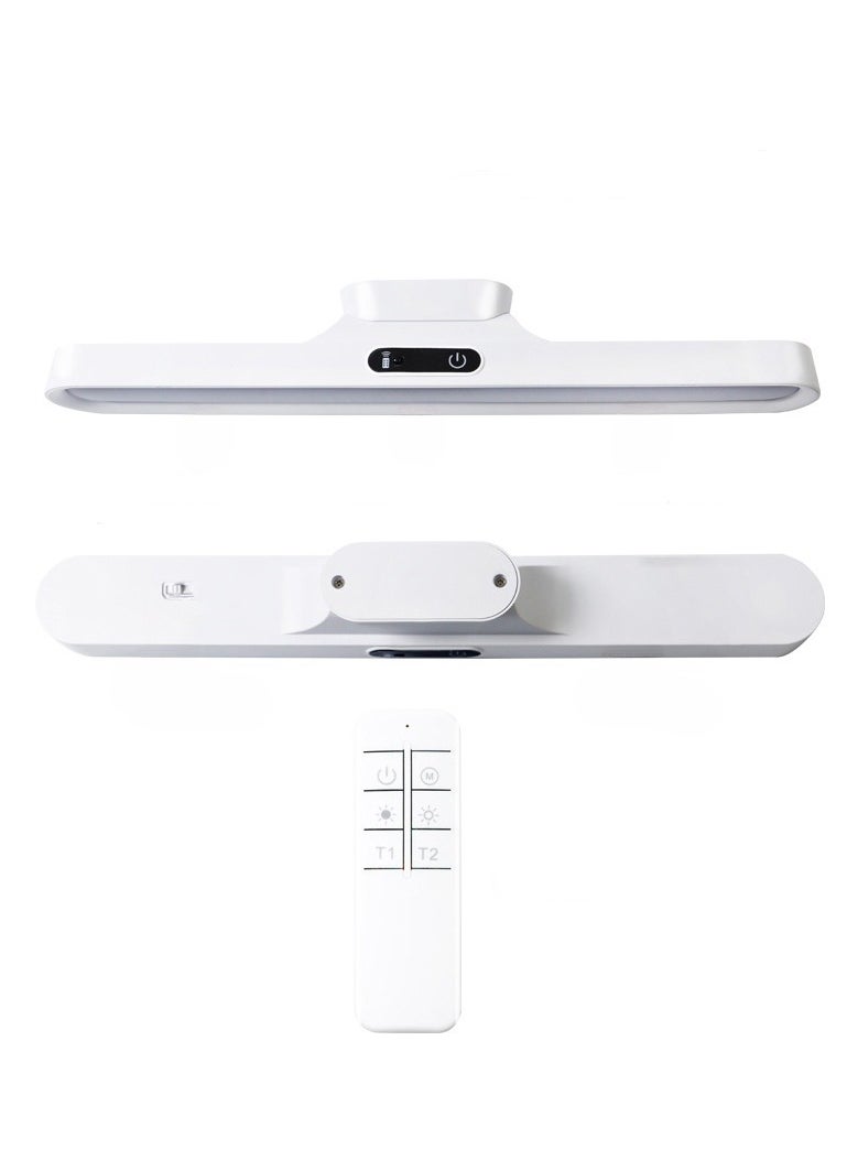 Touch Rechargeable Under Cabinet LED Light, 32Cm,  With Remote Control, Dimmable With 3 Color Modes, USB-Powered, Ideal For Wall Shelves, Closets, Mirrors, Bedside And Kitchen Lighting, White