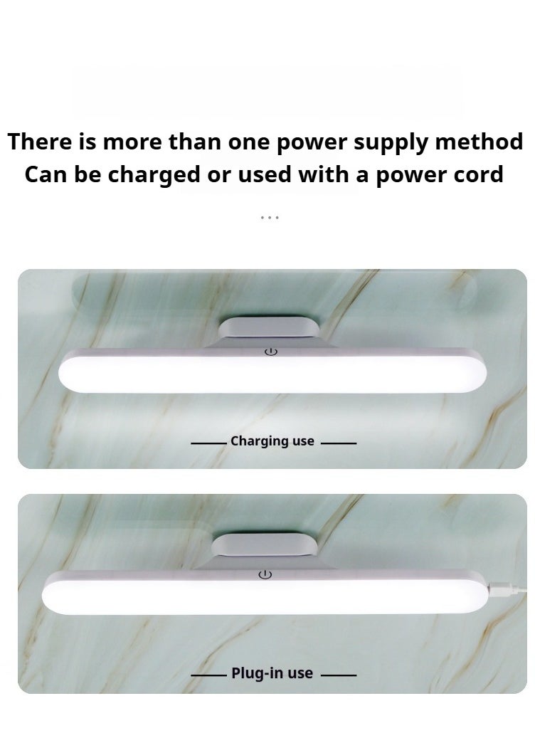 Touch Rechargeable Under Cabinet LED Light, 32Cm,  With Remote Control, Dimmable With 3 Color Modes, USB-Powered, Ideal For Wall Shelves, Closets, Mirrors, Bedside And Kitchen Lighting, White