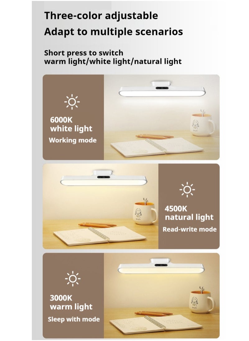 Touch Rechargeable Under Cabinet LED Light, 32Cm,  With Remote Control, Dimmable With 3 Color Modes, USB-Powered, Ideal For Wall Shelves, Closets, Mirrors, Bedside And Kitchen Lighting, White
