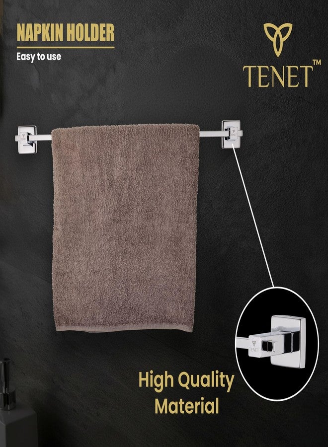 Tenet Stainless Steel Towel Rod/Towel Rail/Towel Hanger/Bath Towel Holder - 304 Grade Wall Mounted Bathroom Accessory for Washbasin, Kitchen & Shower | Chrome Finish (18 Inch) | 1 Year Warranty - Image 4