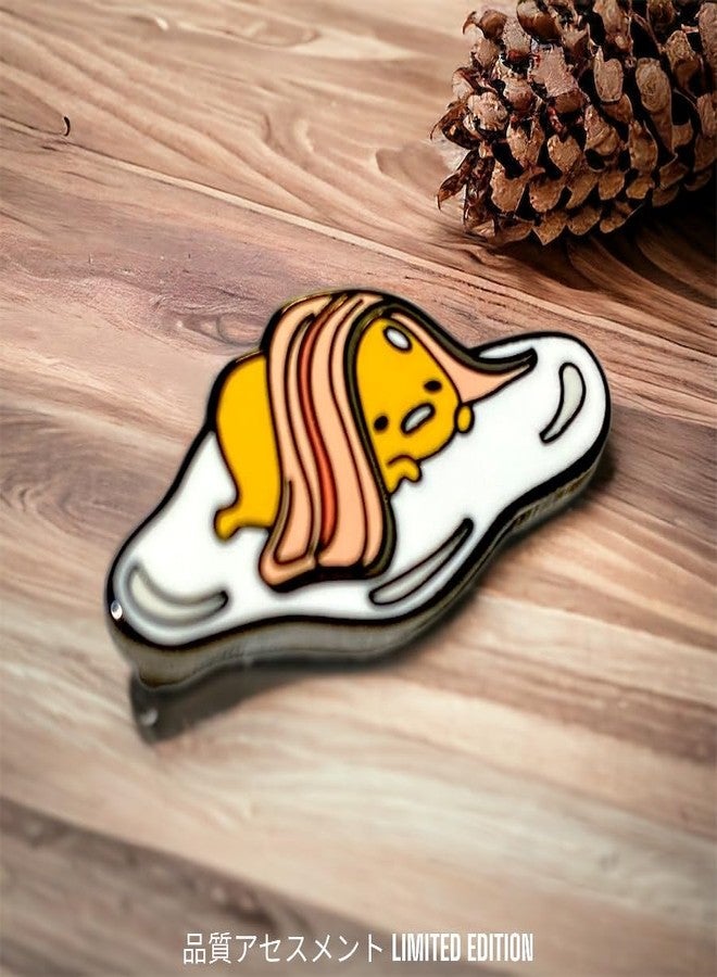 KOZUKI Gudetama Enamel Pin - Yellow - Unisex - BECON LOVE - Image 3