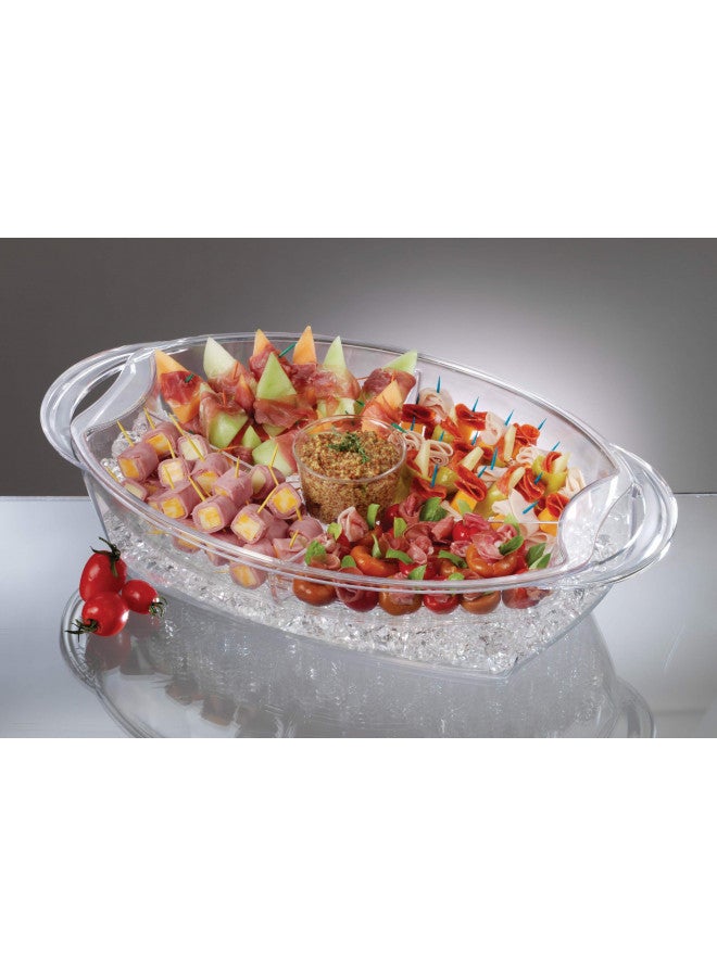 Prodyne Buffet on ice, 19.75" x 11.75", Clear - Image 2